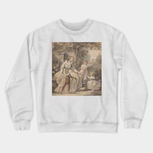 A Nurse with Three Children by Paul Sandby Crewneck Sweatshirt